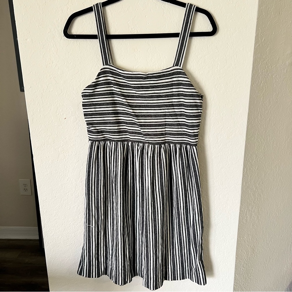 Loft Striped Babydoll Dress Business Wear Work Wear